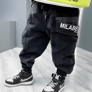 Black Urban Rebel Pants - KIDITOPIA