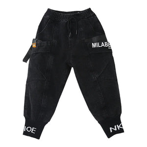 Black Urban Rebel Pants - KIDITOPIA