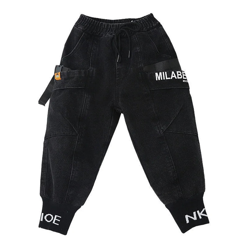 Black Urban Rebel Pants - KIDITOPIA